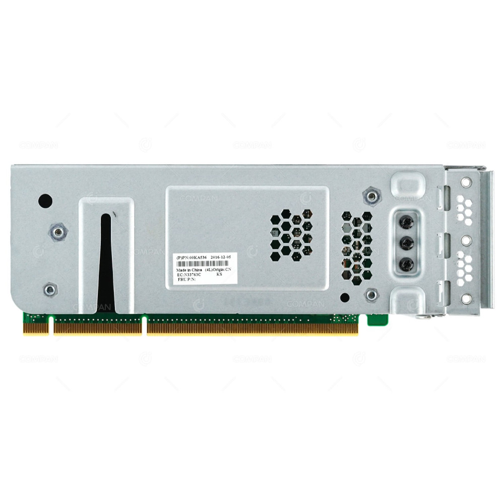 00FK628 IBM RISER CARD DUAL SLOT UPPER PCIE3 X16 (16,8,4,1) 75W, LOWER PCIE3 X16 (8,4,1) 25W WITH CAGE FOR IBM X3650 M5
